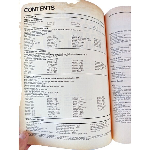 1979 Chilton's Auto Repair Manual covers 1972-1979 American AMC Chrysler Ford GM - Picture 9 of 12
